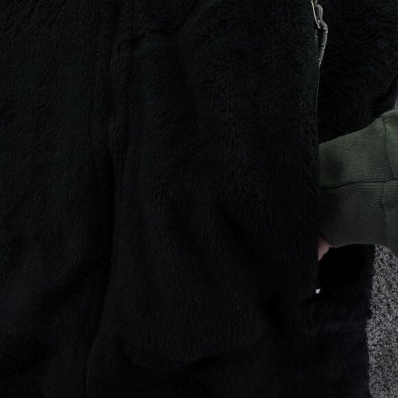 Patagonia Women Jacket Black Full Zip Fuzzy Soft Small USA Made Big Pockets - Picture 11 of 16